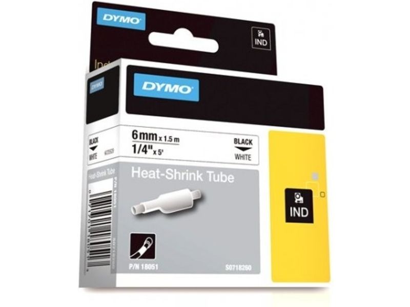 Dymo 6mm Black on White Label Tape (S0718260)