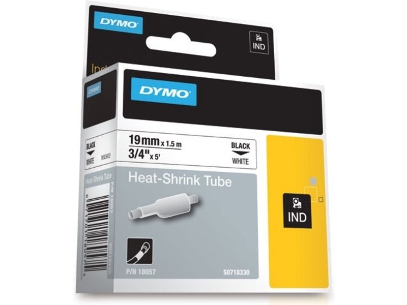 Dymo 18057 (S0718330) - 19mm Black on White Label