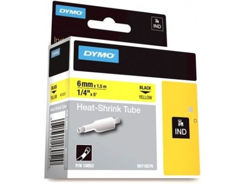 Dymo 18052 (S0718270) - 6mm - Black on Yellow Tape