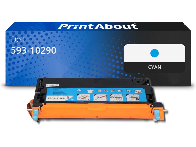 PrintAbout Compatible Dell Toner 593-10290 (H513C) - Cyan