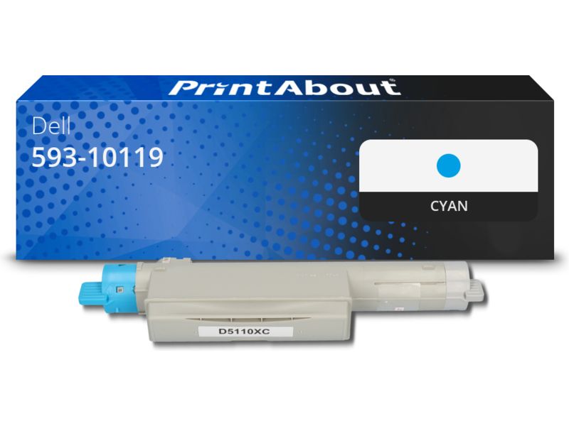PrintAbout Compatible Dell Toner (593-10119, GD900) - Cyan