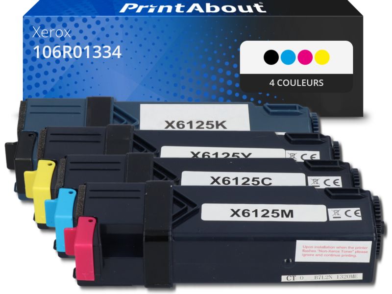 Xerox 106R01334 Toner, 4-Color Multipack by PrintAbout