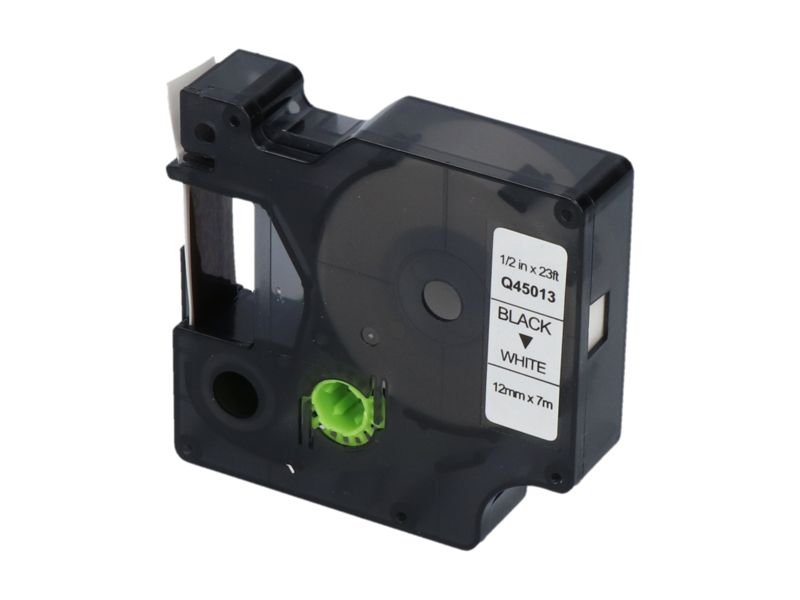 Ruban compatible Dymo PrintAbout (S0720530) - 12 mm - Noir sur blanc