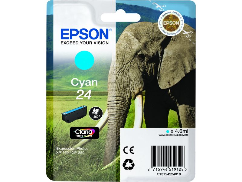 Epson Cyan Ink Cartridge (C13T24224012)