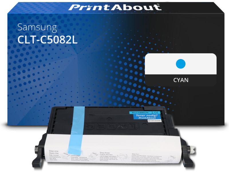 Toner Samsung CLT-C5082L (SU055A) Compatible - Cyan - Grande Capacité