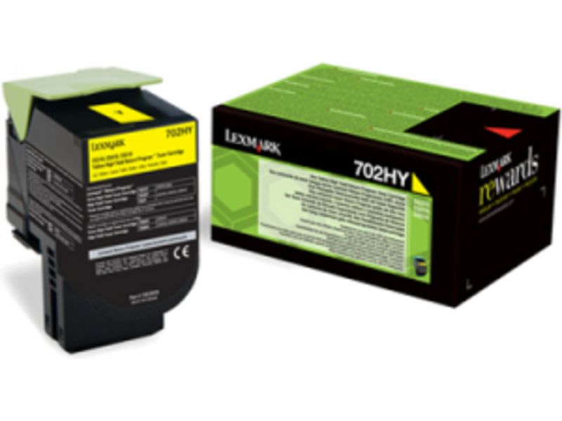 Toner Lexmark Amarillo - Alta Capacidad (702HY)