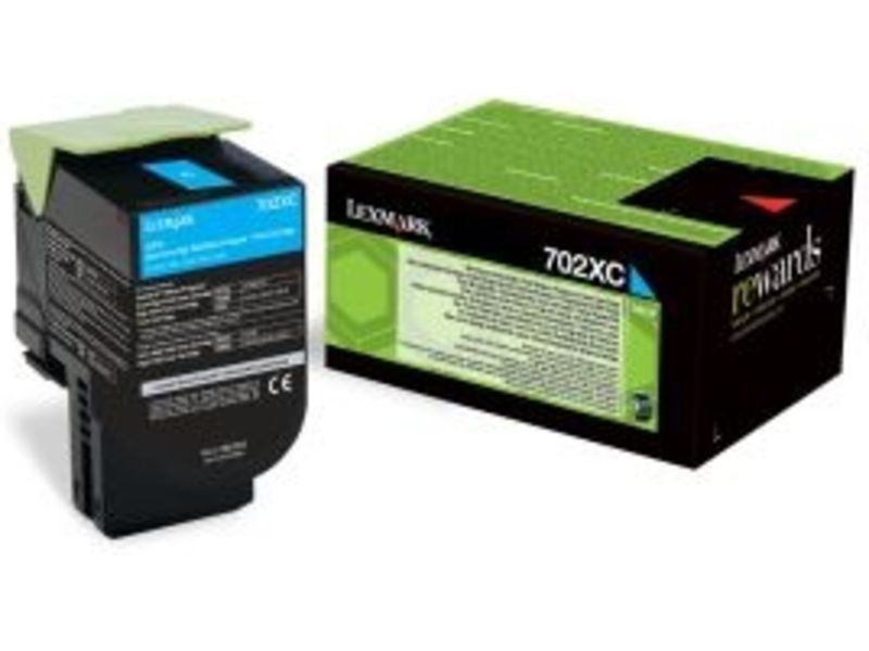 Toner Lexmark 70C2XC0 (702XC) Cian - Muy alta capacidad