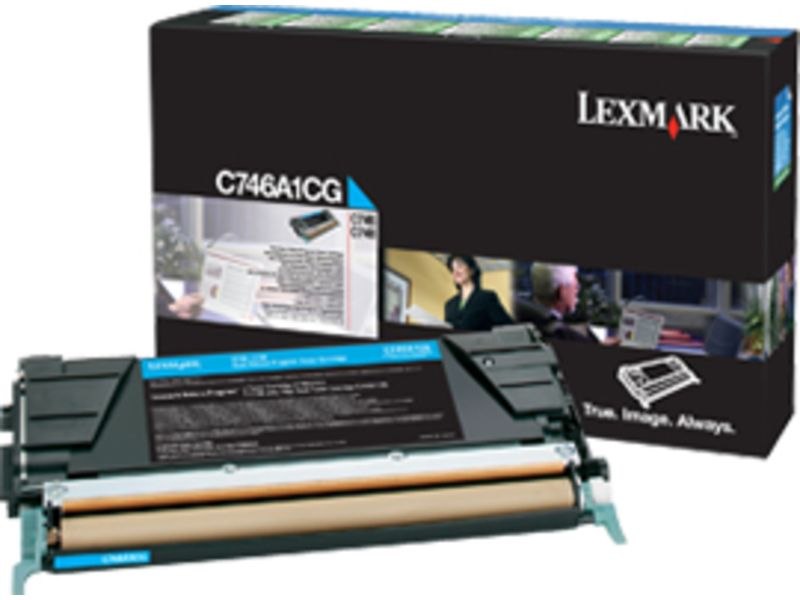 Toner Lexmark C746A1CG ciano