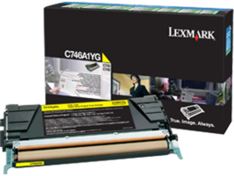Cartouche de toner Lexmark C746A1YG Jaune