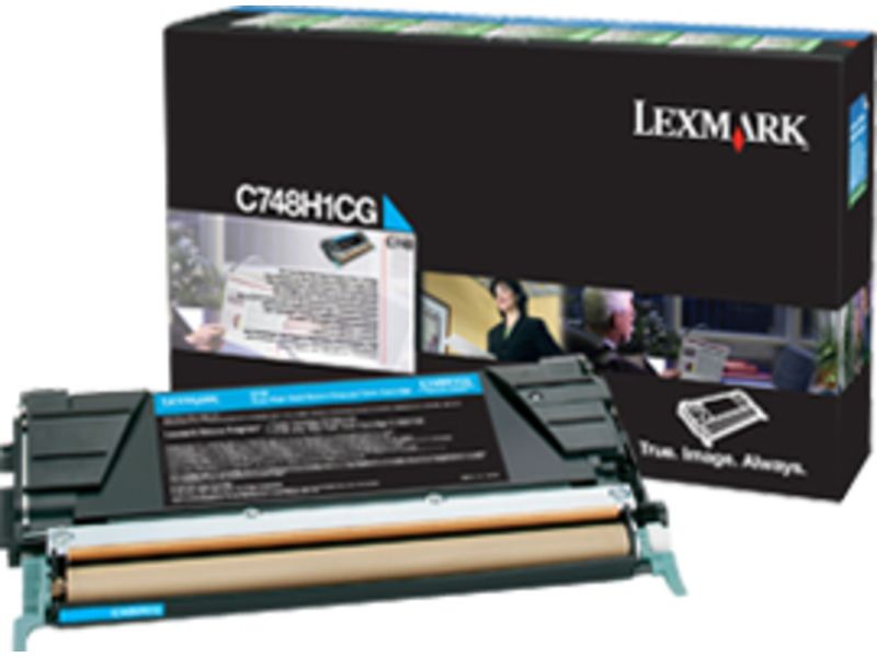 Toner Lexmark C748H1CG Cian - Alta capacidad