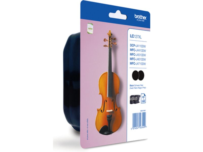 Brother LC-127XLBKBP2 High Capacity Black Ink Cartridge 2x - Multipack