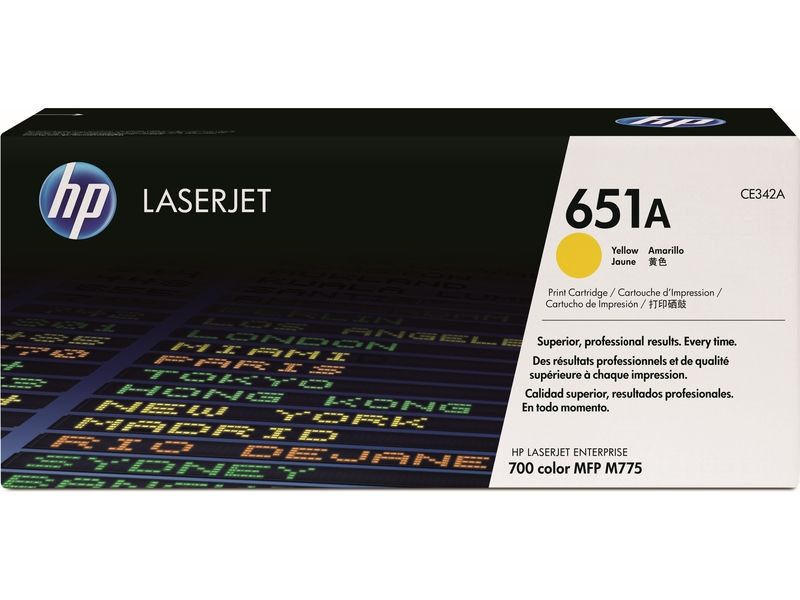Cartouche de toner HP 651A Jaune (CE342A)