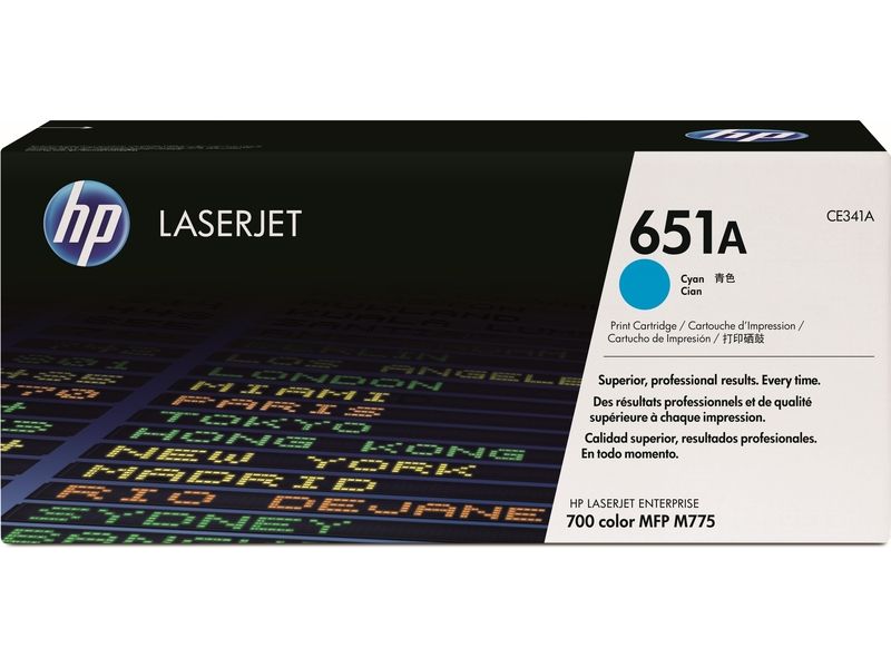 Tinta HP 651A (CE341A) Cian