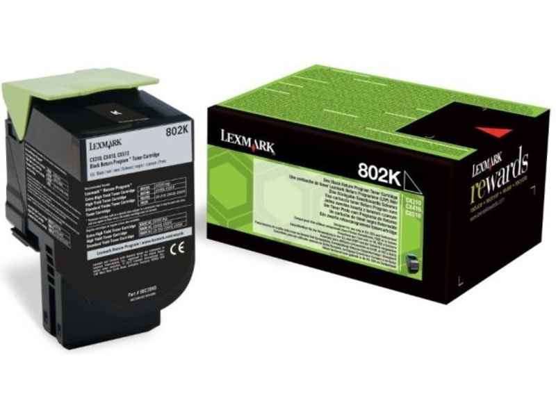 Lexmark 80C20K0 (802K) - Noir - Toner