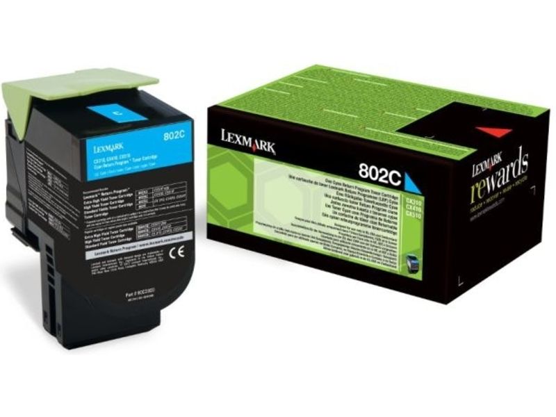 Lexmark 80C20C0 (802C) Cyan Toner