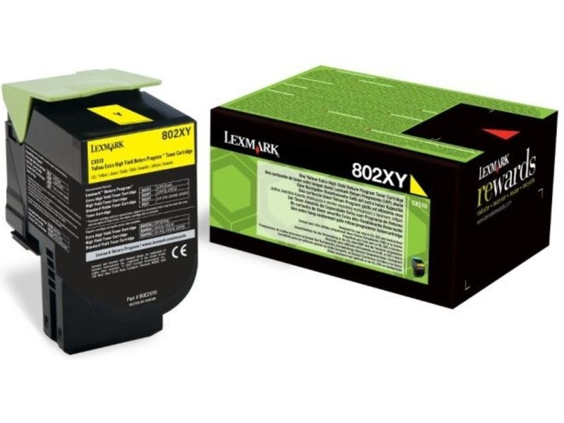Cartouche toner Lexmark 80C2XY0 Jaune - Grande capacité