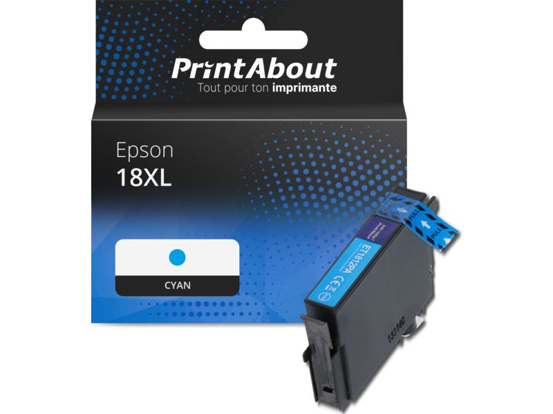 Epson 18XL Compatible Cartridge (C13T18124012) - Cyan - High Capacity