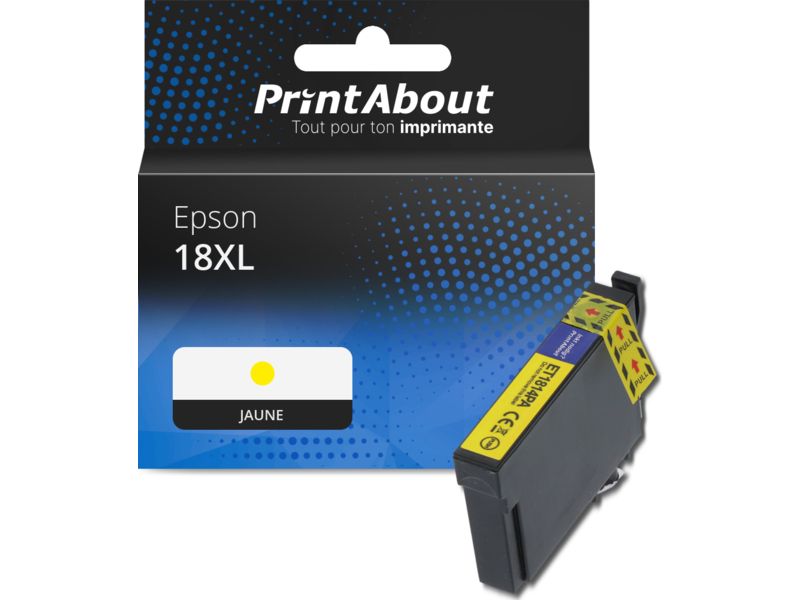 Tinta compatible Epson 18XL - Amarillo - Alta capacidad
