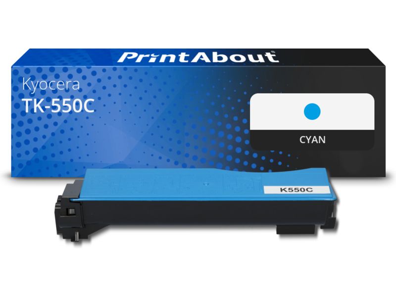 Toner Kyocera Compatible TK-550C - Cyan par PrintAbout (Capacité : 7 000 pages)