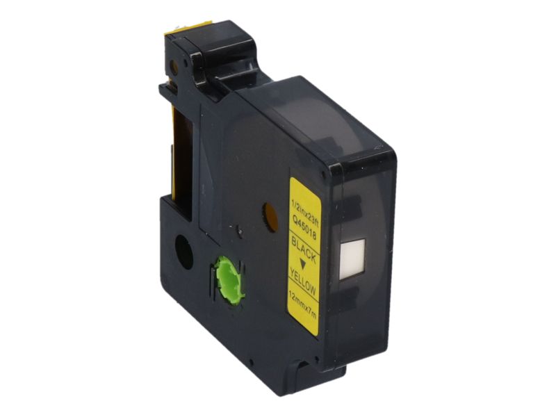 Tinta compatible Dymo PrintAbout (S0720580) - 12 mm - Negro sobre amarillo