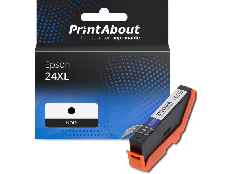 Cartouche compatible Epson 24XL (C13T24314012) - Noir - Grande capacité