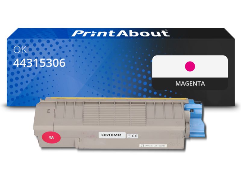 Toner compatible PrintAbout - Magenta (44315306) pour imprimantes OKI
