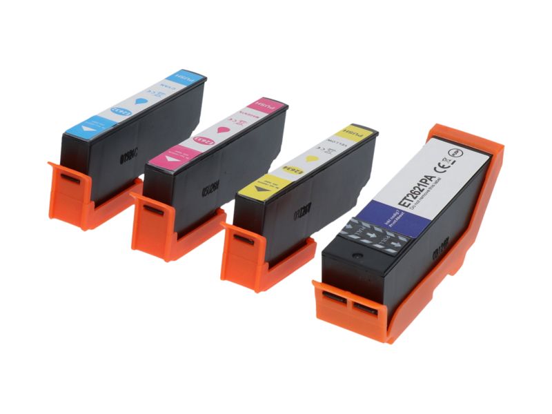 Cartucho compatible Epson 26XL (T2636) - 4 colores - Alta capacidad - Multipack
