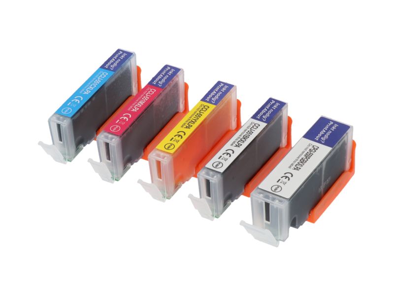 Cartouche d'encre Canon compatible PGI-550PGBK / CLI-551BK XL - 5 couleurs - Grande capacité - Multipack
