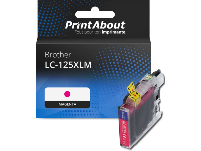 Cartucho compatible Brother LC-125XLM - Magenta - Alta capacidad