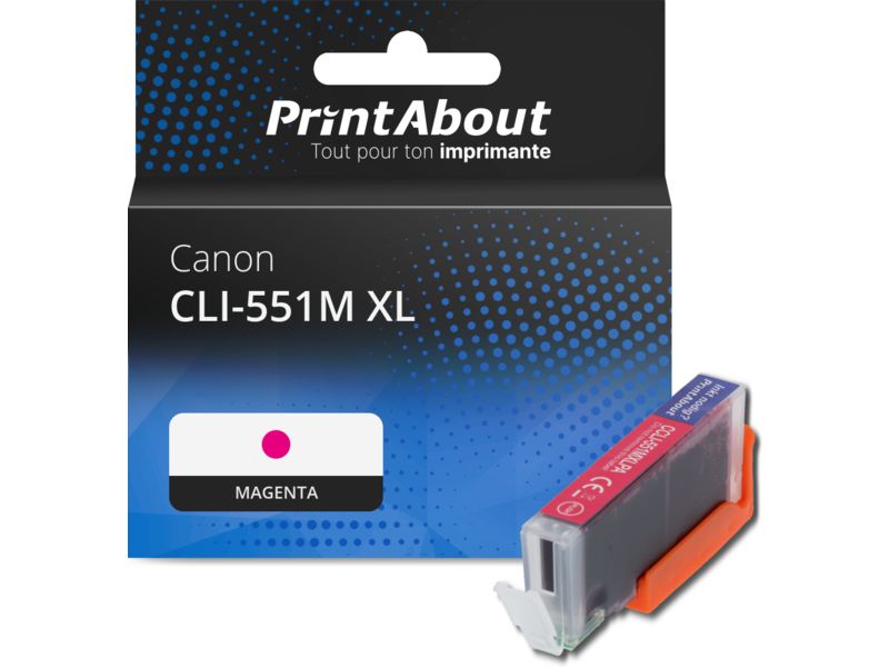 Cartuchas de tinta Canon CLI-551M XL - Magenta - Alta capacidad