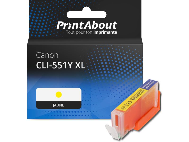 Tinta compatible Canon CLI-551Y XL - Amarillo - Alta capacidad