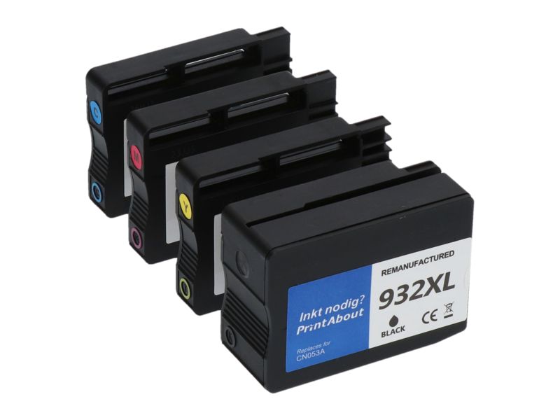 PrintAbout Compatible HP 932XL/933XL Cartridge - 4 Colors - High Capacity - Multipack (C2P42AE)
