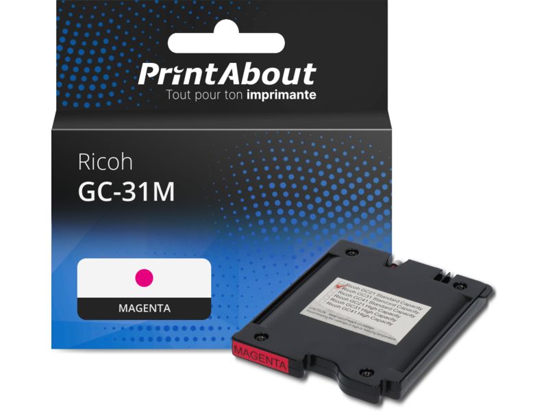 Cartucho de tinta Ricoh GC-31M Magenta de PrintAbout