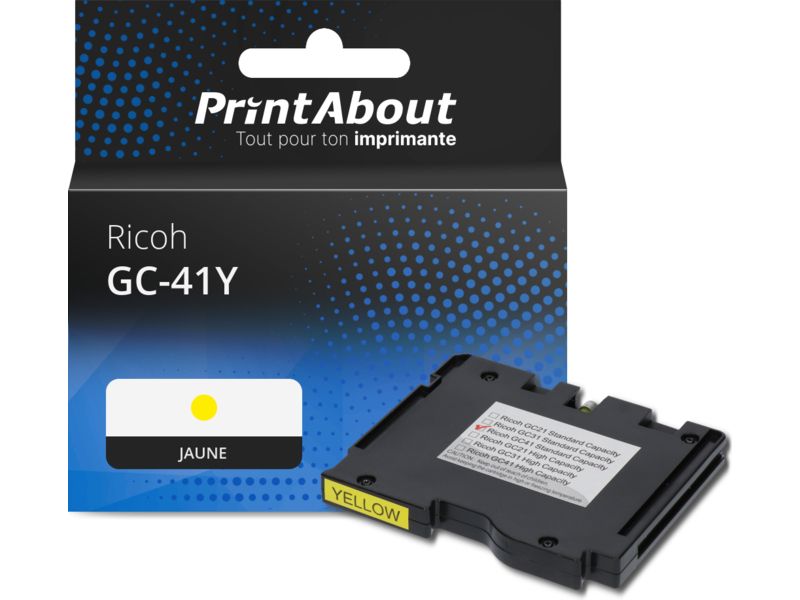 Ricoh GC-41Y Yellow Ink Cartridge by PrintAbout
