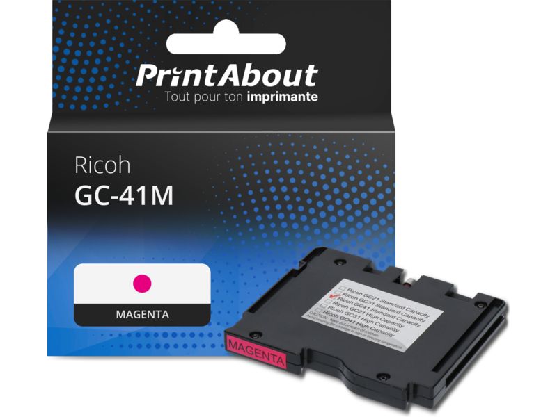 Cartucho de tinta Ricoh GC-41M Magenta por PrintAbout (405763)
