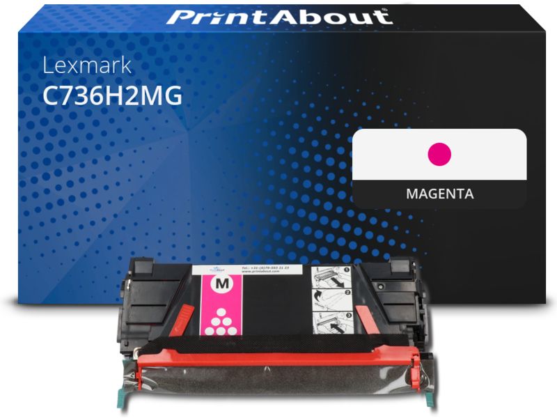 Toner compatible Lexmark C736H2MG - Magentă - Grande capacité