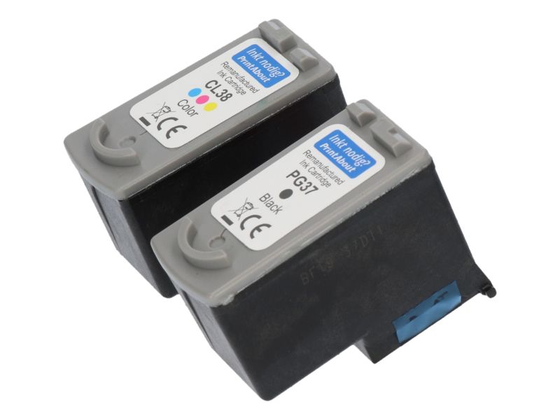 Multibullo de cartuchos de tinta compatibles con Canon - Negro + 3 colores (PG-37/CL-38)