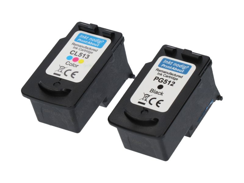 Cartucho de tinta compatible PrintAbout para Canon PG-512 / CL-513 - Negro + 3 colores - Alta capacidad - Multipack