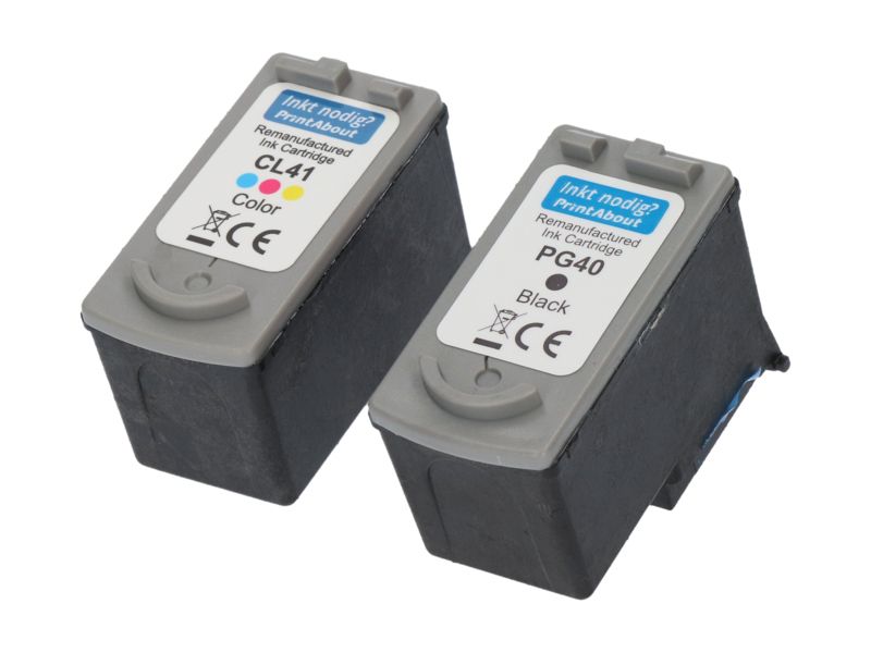 Multipack de cartuchos de tinta PrintAbout compatibles con Canon PG-40/CL-41 - Negro + 3 colores