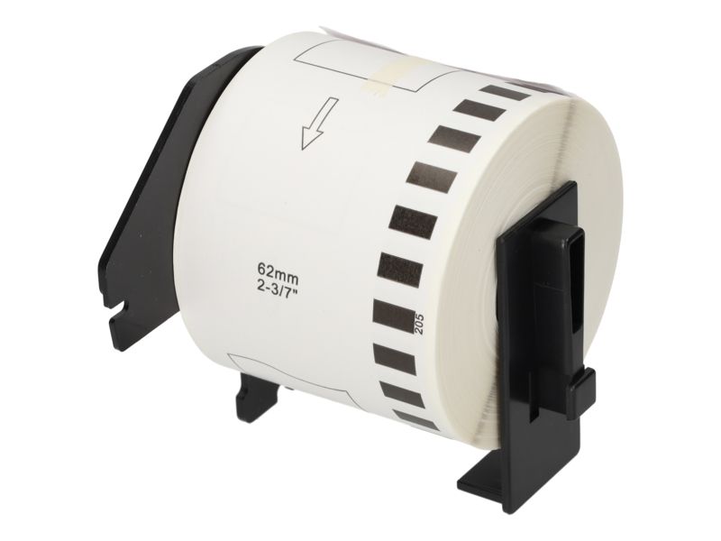 Etiqueta compatible Brother DK-22205 - 62 mm - Negro sobre blanco
