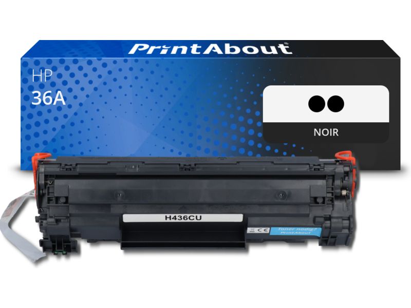 PrintAbout HP 36A Toner (CB436AD) - 2 Black Cartridges - Multipack