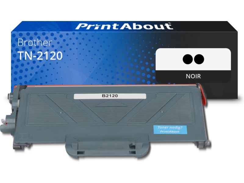 PrintAbout Compatible Brother TN-2120 Toner, 2x Black - High Capacity - Multipack