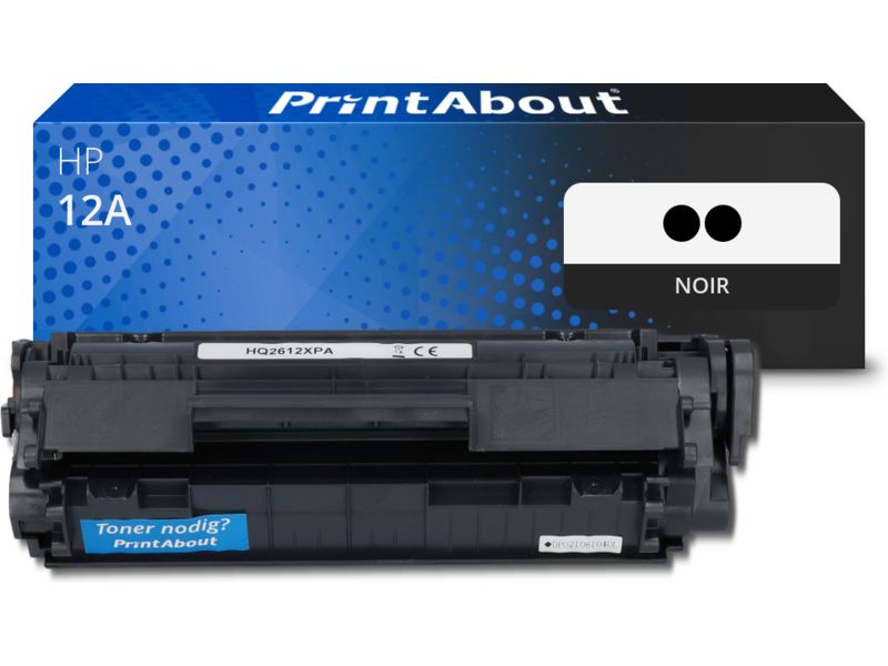PrintAbout Compatible HP 12A (Q2612AD) Toner - Pack of 2 - Black - Multipack