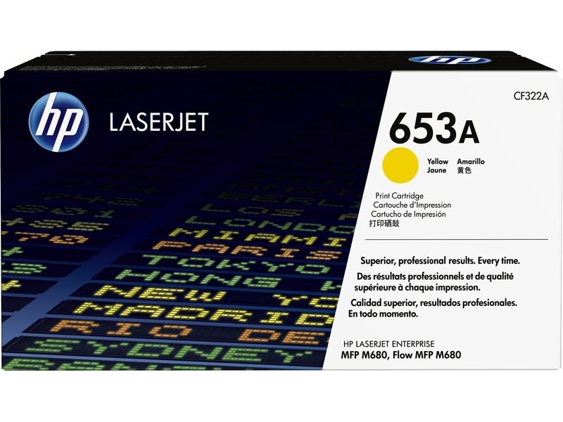 Cartouche toner HP 653A (CF322A) Jaune