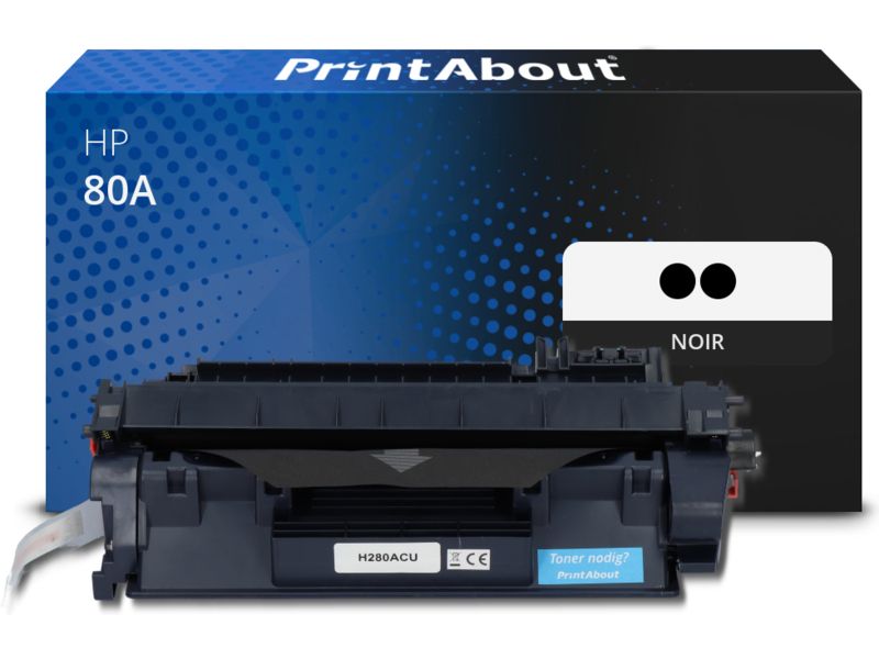 PrintAbout Compatible HP 80A (CF280AD) Black Toner - 2-Pack