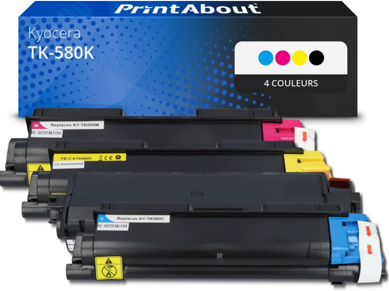 PrintAbout Kyocera Compatible Toner TK-580K - 4 Colors - Multipack
