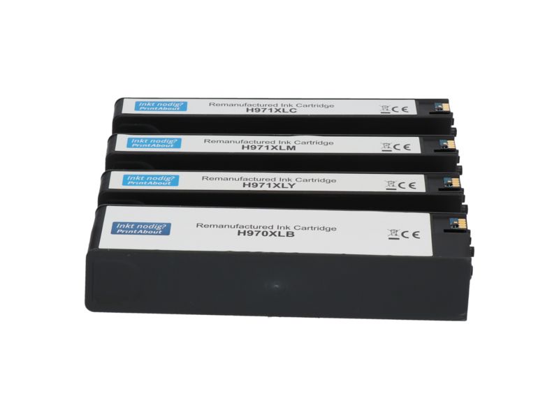 Cartucho compatible PrintAbout HP 970XL (CN625AE) - 4 colores - Alta capacidad - Multipack