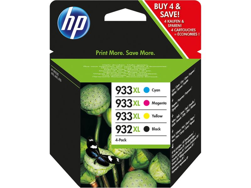 HP 932XL/933XL (C2P42AE) - 4-Color Ink Cartridge - High Capacity - Multipack