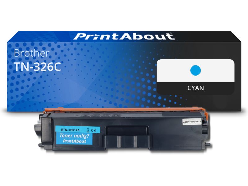 Toner compatible PrintAbout Brother TN-326C - Cyan - Grande capacité