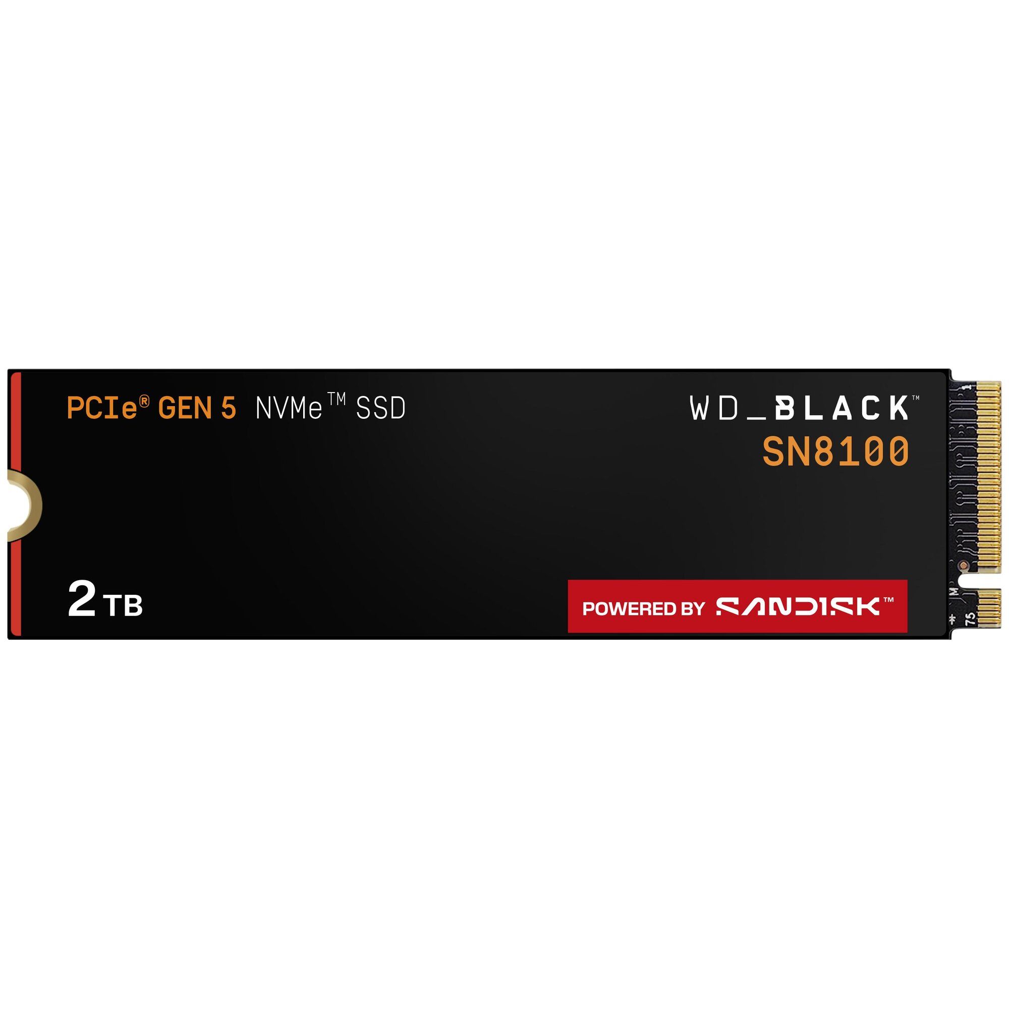 WD_BLACK SN8100 WDS200T1X0M-00CMT0 - SSD - chiffré - 2 To - interne - M.2 2280 - PCI Express 5.0 x4 (NVMe) - TCG Opal Encryption 2.02